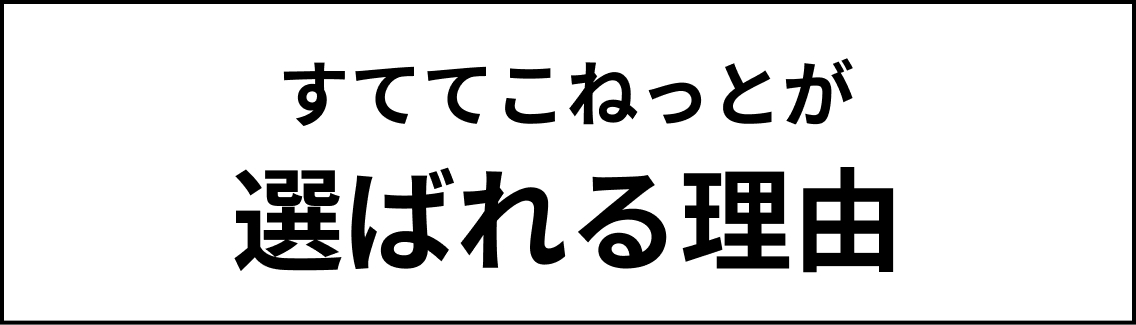 すててこねっとが選ばれる理由